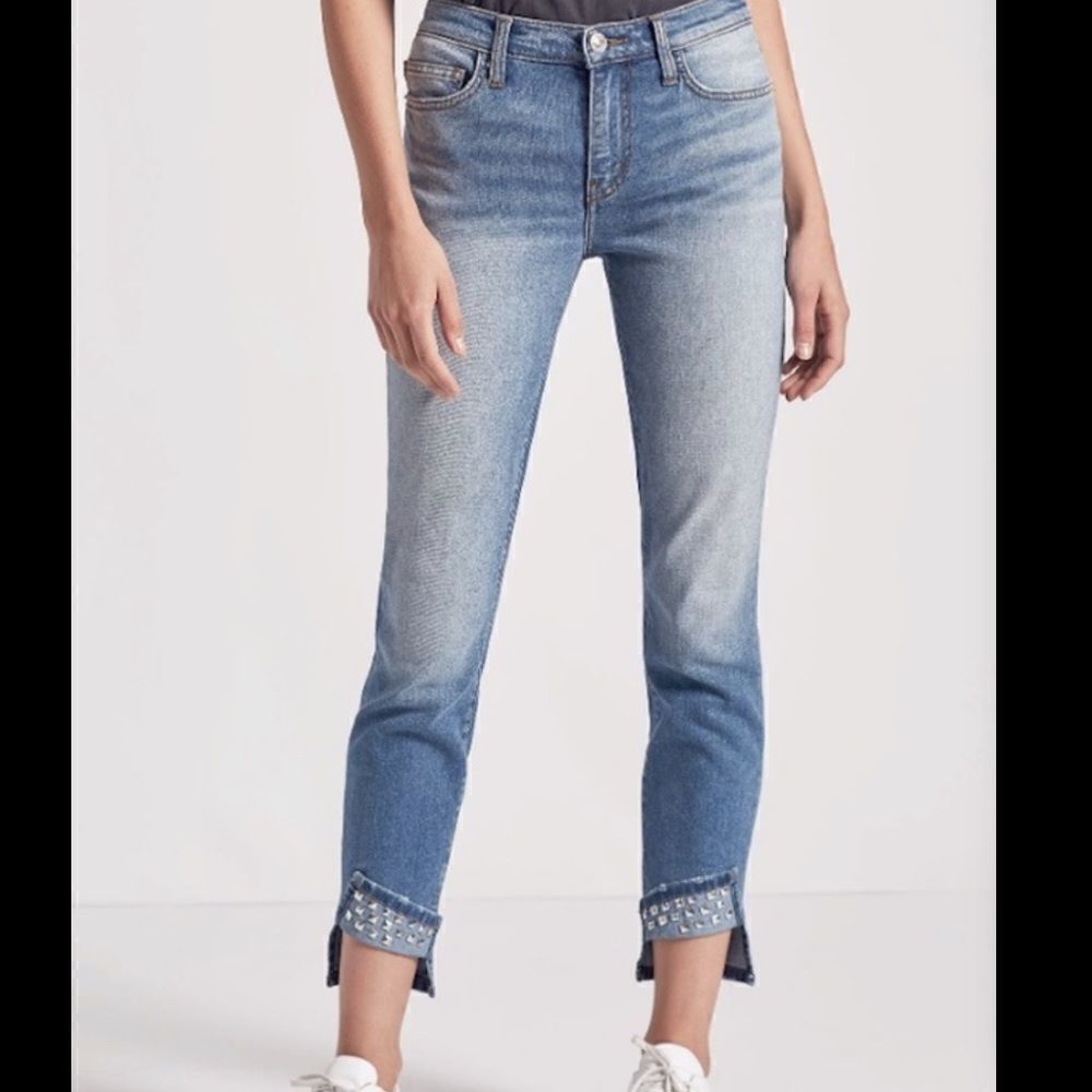 Current Elliott THE TURNT ANKLE SKINNY STILETTO JEAN - Keeling Studded